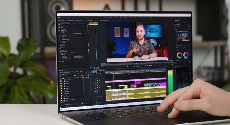 laptop video editting
